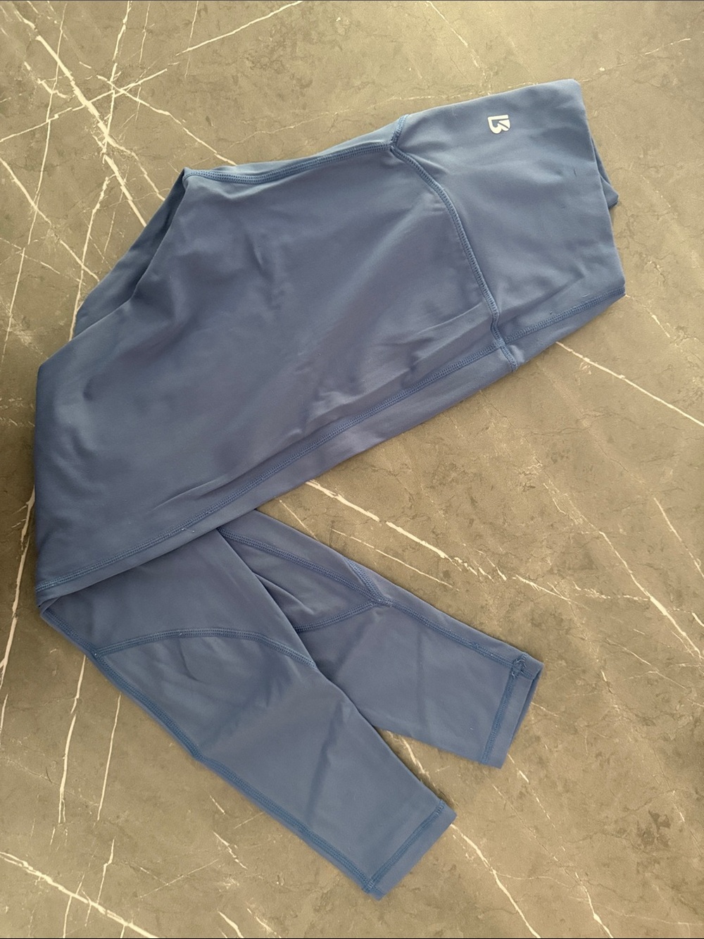 Buffbunny Blue Athletic Leggings with Subtle Logo